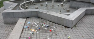 Oštećena fontana Tašmajdan